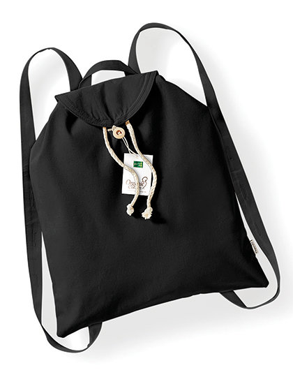 Rucksack mit Spruch in schwarz